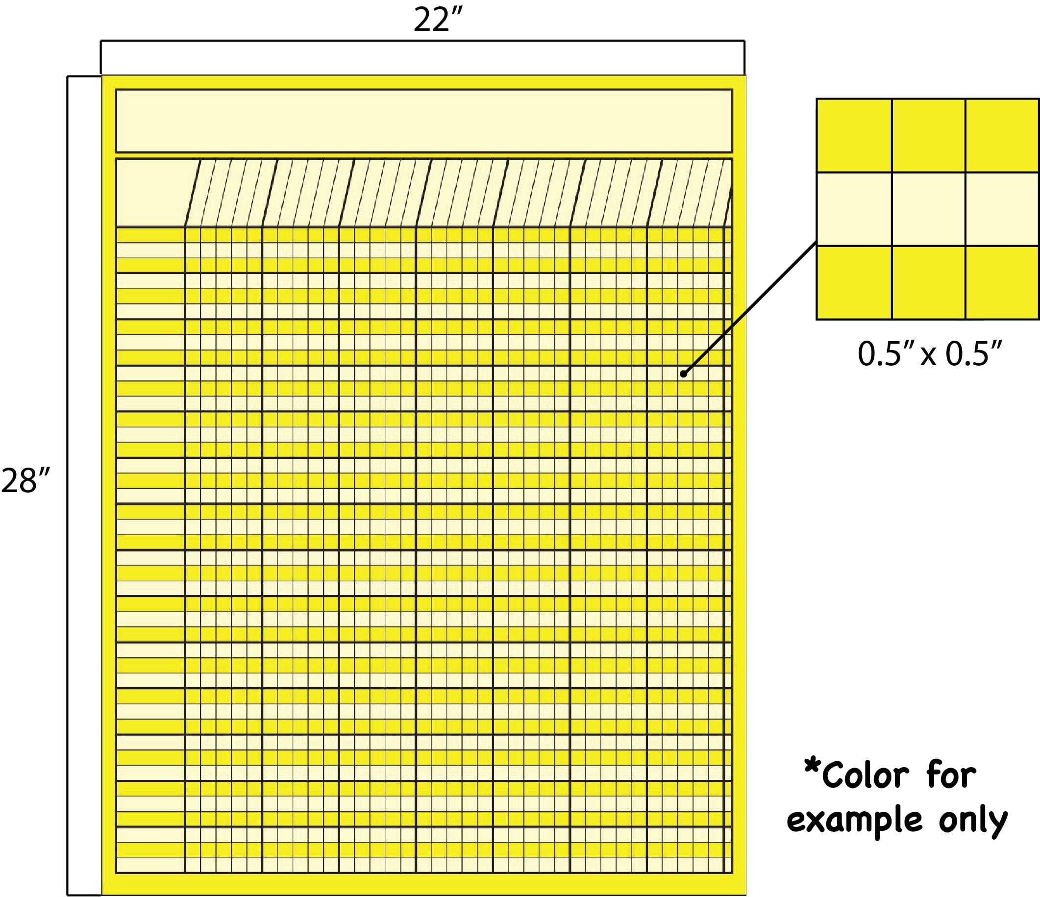 SHAPES ETC. Vertical Chart - Red