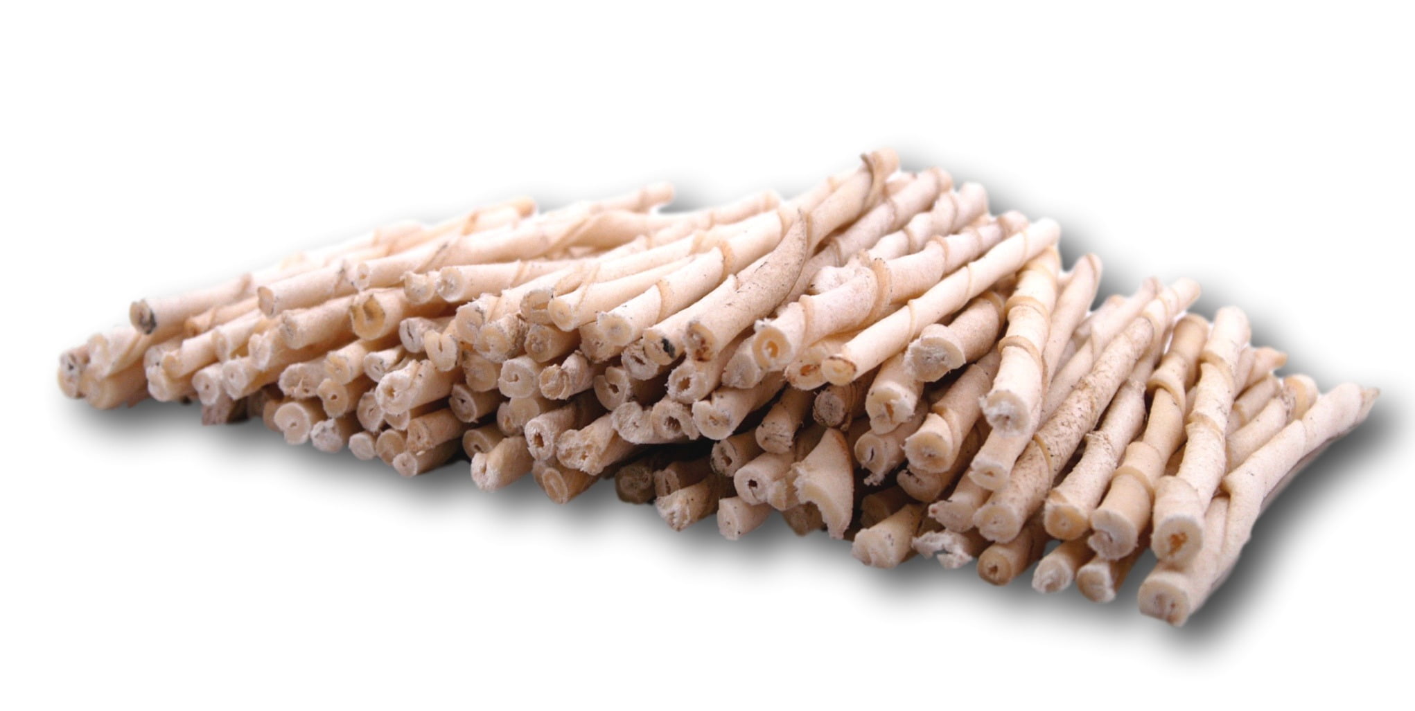 Rawhide Natural Twist Sticks -Pack Of 100 From Top Dog Chews - Regular