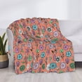 thumbnail image 3 of Yiaed Color Flowers Print Blanket Throw Blanket Soft Cozy Flannel Blanket for Home Bed Sofa Couch Chair-40"x30", 3 of 6