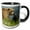 Black/White, variant on 3drose, Brown Bear Sow and Cubs, Katmai National Park, Alaska, Usa, 15oz Two-tone Blue Mug