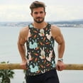 thumbnail image 6 of Fuzoiu Rabbit Is Eating Carrots Print Men's Workout Tank Tops,Sleeveless Gym Shirt Quick Dry,Fitness Bodybuilding T-Shirt,Muscle Athletic Workout Tee-, 6 of 7