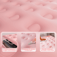 thumbnail image 4 of Queen Air Mattress with Built-in Wireless Pump-Inflatable Bed for Camping&Guests,All Polyester Pongee Cooling Top,18"Pink, 3 Minutes Inflation, 4 of 8