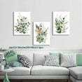 thumbnail image 7 of HFDF Botanical Wall Art Plant Floral Watercolor Poster Canvas Prints Set of 3 Sage Green Painting Eucalyptus Leaf Picture Modern Minimalist Home Decor Bedroom Bathroom Living Room 8x10inch Framed, 7 of 7