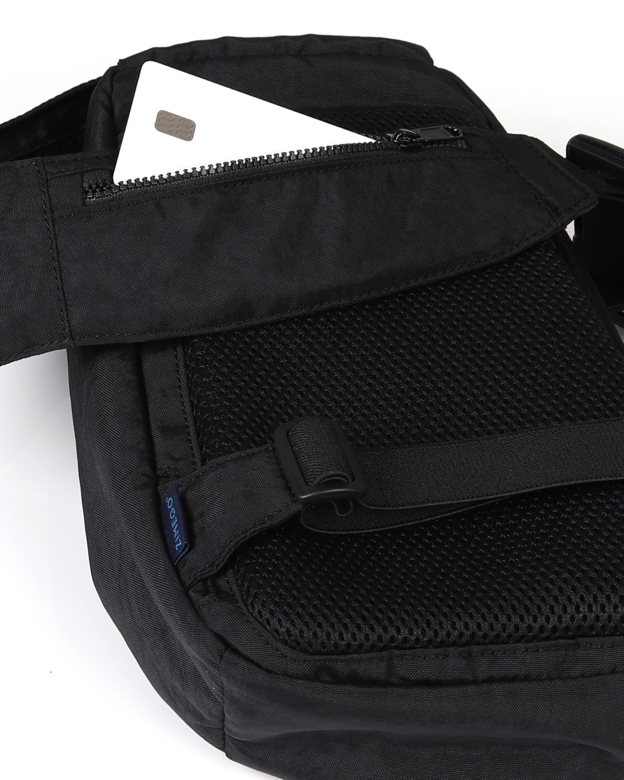 ZIMEGO Tactical Fanny Pack and Crossbody Bag - Utility Sling Bag for Travel and Outdoor, Black