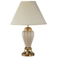 thumbnail image 2 of HomeRoots 468527 Gold & Ivory Table Lamp with Pleated White Shade, Beige, 2 of 4