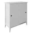 thumbnail image 1 of Chelsea Rustic Wood Two Door Accent Storage Cabinet in White, 1 of 9