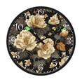 thumbnail image 2 of Voice Activated Clock with Glow Light 12 Inch Large Silent Wall Clock Battery Operated for Home Decor Elegant Beige Floral, 2 of 8