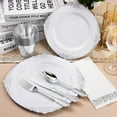 thumbnail image 5 of 175PCS Silver Plastic Dinnerware Sets for 25 Guests, Disposable Plate Sets with 25 Dinner Plates, 25 Dessert Plates, 75 Silverware, 25 Cups, 25 Napkins for Thanksgiving & Party & Wedding, 5 of 9