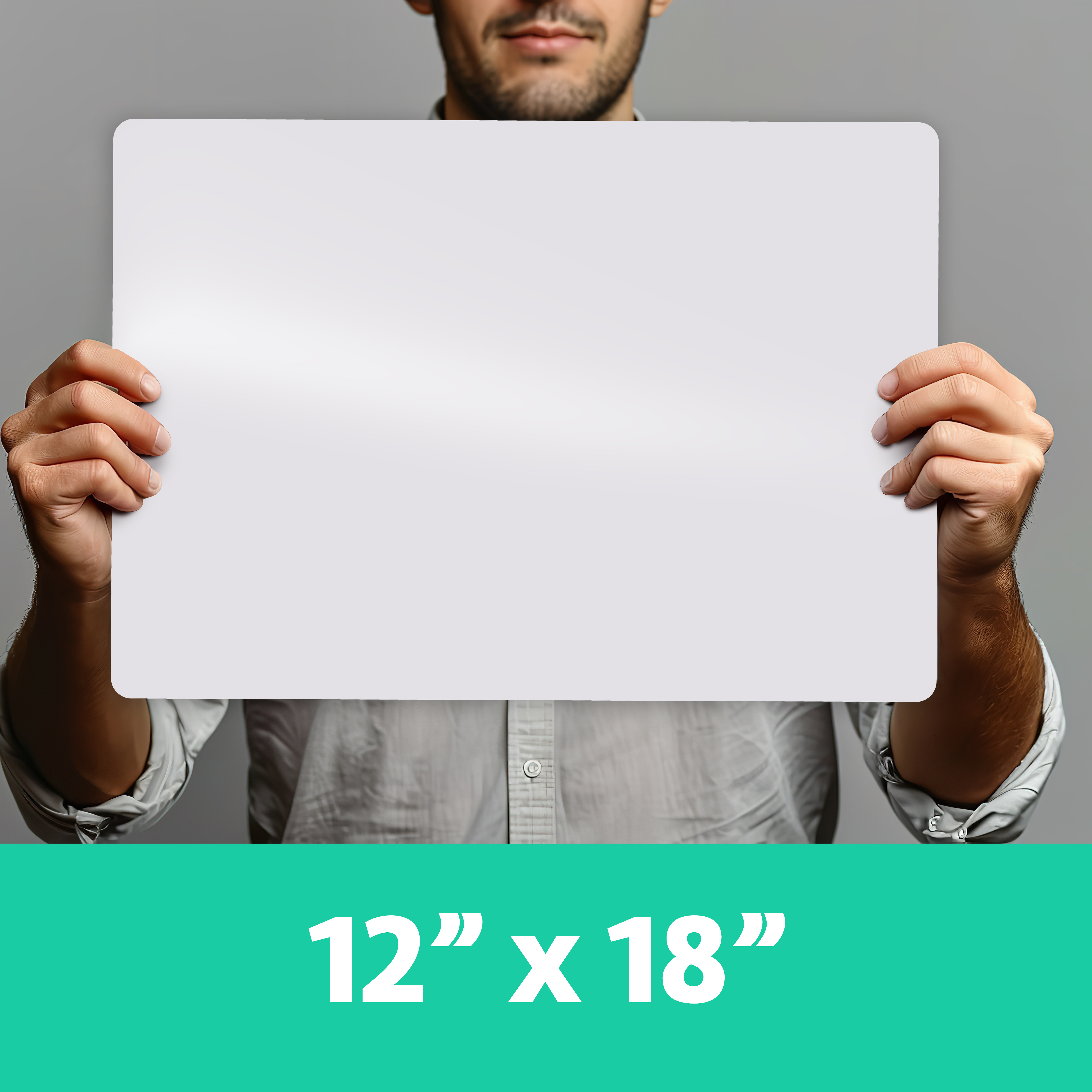 12" x 18" Large Dry Erase White Boards, Single-Sided Lapboard For Class - 12 Pack