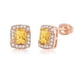 thumbnail image 1 of Teissuly Multicolor Earrings Color Zircon Single Full Diamond, Crystal Earrings(Platinum Rectangle) Teissuly WER202401222064, 1 of 9
