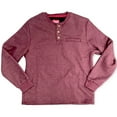 thumbnail image 5 of Coleman Men's 1/4 Snap Sherpa Lined Waffle Relaxed Fit Henley Shirt (Black Heather, L), 5 of 6
