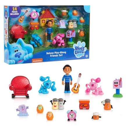 Just Play Blue's Clues & You! Deluxe Play-Along Friends Set, 14-Piece Figure Set, Preschool Ages 3 up