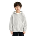 thumbnail image 2 of Youth Boys Girls Full Zip Hooded Sweatshirt Drop Shoulder Fleece Lined Hoodies Tween Fall Winter Warm Jacket Kangaroo Pockets, 2 of 5