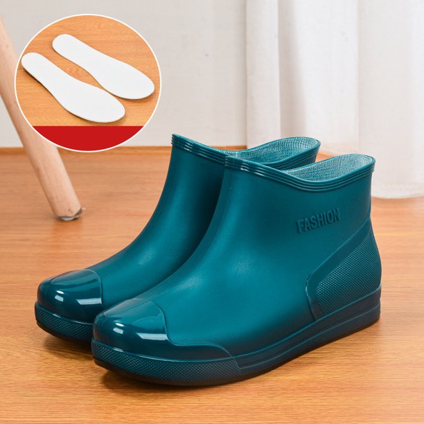 Botas de lluvia antideslizantes impermeables de tubo corto para mujer, a la moda, para Festival de salpicaduras de agua