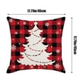 thumbnail image 3 of Christmas Decorative Throw Pillow Covers Christmas Holiday Xmas Square Cushion Covers Merry Christmas Trees Red Snow flakes Deer Outdoor Couch Sofa Home Pillow Cases, 3 of 4