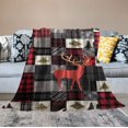thumbnail image 2 of COMIO  Deer Throw Blanket Rustic Cabin Decor Woodland Blanket Plaid Christmas Blanket Gifts for Women Southwestern Farmhouse Decor for Couch Bed Livingroom, 2 of 6