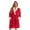 Red, variant on Scalloped Textured Kimono Robe (Red Sherpa, Large)