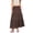 Brown, variant on Iyufng Maxi Linen Skirts for Women Summer Casual High Waist Elastic Lining Skirt with Pockets