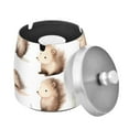 thumbnail image 2 of Hedgehogs Cartoon Ashtray with Lid Smell Proof Cigarette Ashtray Stainless Steel Smokeless Ash Holder for Indoor Outdoor, 2 of 7