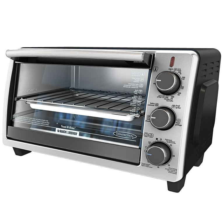 BLACK+DECKER 6-Slice Stainless Steel Convection Toaster Oven (1500-Watt) in  the Toaster Ovens department at