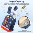 thumbnail image 3 of Mochila para niños pequeños, mini mochila de dinosaurio para niños, mochila linda para niños, bolsa de guardería para bebés, mochila escolar para niños, 3 of 5