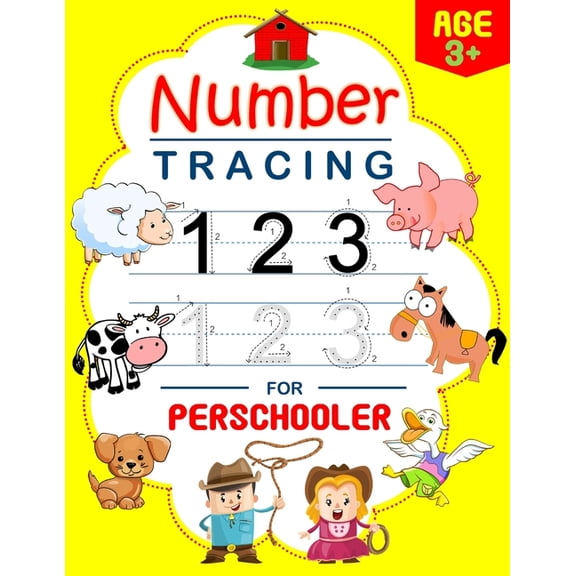 Number Tracing for Preschoolers: Kindergarten and Kids Ages 3-5, Handwriting Activity Math Workbook for Toddlers, Beginner Learning Book with Number Tracing and Matching Activities, Learn numbers 0 to