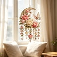 thumbnail image 6 of Crystal Dream Catcher, Boho Moon Sun Dream Catchers for Adults, Handmade Crystal Dreamcatcher Wall Hanging, Bedroom Living Room Window Garden Decor (Pink-B), 6 of 7