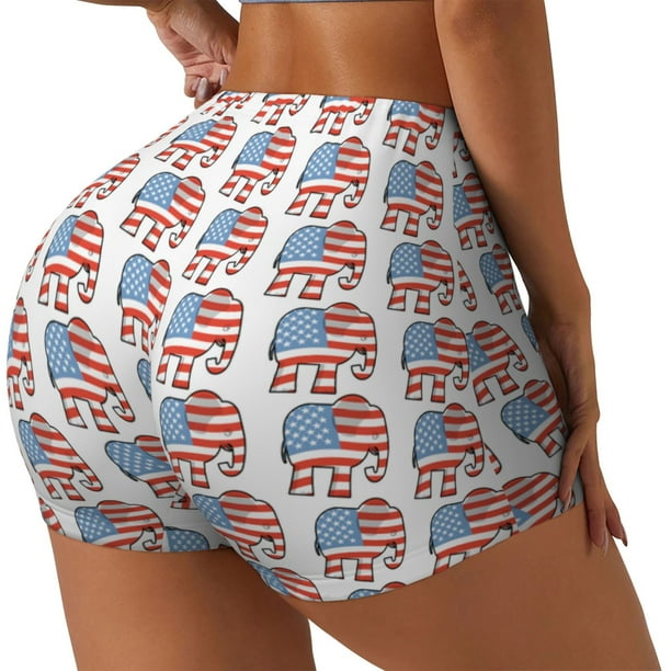 Fotbe Elephant Shorts Sin Costuras – Shorts Deportivos de Cintura Alta para Mujer, Elásticos para Gimnasio, Yoga, Running o Ciclismo-Large