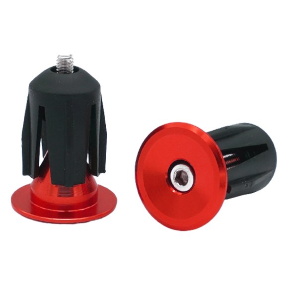 2Pcs Aluminum Alloy Lightweight Rust-Proof Wear-resistant Bar End Plugs, Handlebar End Caps Bike Handlebar Plugs for Most Bicycle, Mountain Bike, Road Bike, MTB
