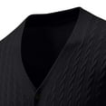thumbnail image 5 of APEXFWDT Men's V-Neck Cardigan Sweater Long Sleeve Button-Down Knit Outerwear, Casual Layering Jacket,L,Black, 5 of 7