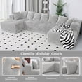 thumbnail image 4 of SOULART 130" Grey U L-Shaped Modular Cloud Couch, Sectional Sofa with Chaise – No Assembly, 5-Seater, Corduroy ，Boneless sofa,, 4 of 13