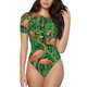 thumbnail image 1 of Balery Flamingo Body de cuello redondo de manga corta para mujer Tops de manga corta Tops básicos-Large, 1 of 7