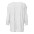 thumbnail image 5 of T-Shirts Décontractés à Col Rond Imprimé Floral Manches 3/4 pour Femmes, Pack de T-Shirts Burnout pour Femmes, Ensemble de T-Shirts d'Entraînement pour Femmes, 5 of 5
