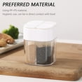 thumbnail image 3 of Spice Jars, 4 in 1 Salt and Pepper Shakers with Flip Top Cap, Portable Seasoning Container for Outdoor, Camping, BBQ, Spice Containers for Salt, Sugar, Pepper, Cumin (White/1 Pcs) 2.56x2.56x3.35", 3 of 6