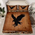 thumbnail image 2 of Homewish Safari Animal Eagle Queen Sheet Sets,Rustic Western Farmhouse Flat Sheet,Farm Tribal Queen Fitted Sheet For Kids,Luxury Bedroom Decor,4-Piece, 2 of 7