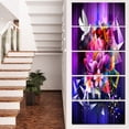 thumbnail image 1 of Design Floral Abstrait avec Dove - Impression d'Art Floral sur Toile, 1 of 3