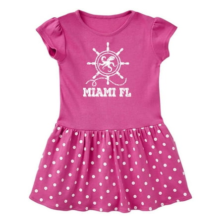 

Inktastic Miami Florida Vacation Spring Break Gift Toddler Girl Dress