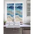 thumbnail image 2 of Abstract Blue Window Privacy Film Gradient Beach Ocean Wave Oil Painting Decorative Glass Window Film UV Blocking Static Cling Non-Adhesive Sticker Covering for Home Door 19.6 x 39.3 inches, 2 of 8