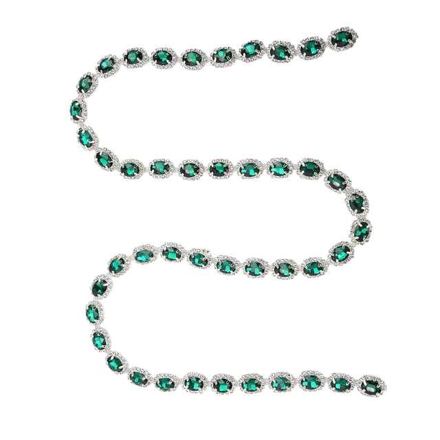 Rhinestone Strip, Rhinestone Trim Hand Crafted 1 Yard Length Exquisite Made Shiny Beautiful for Bracelets for Wedding Decorate for Desk