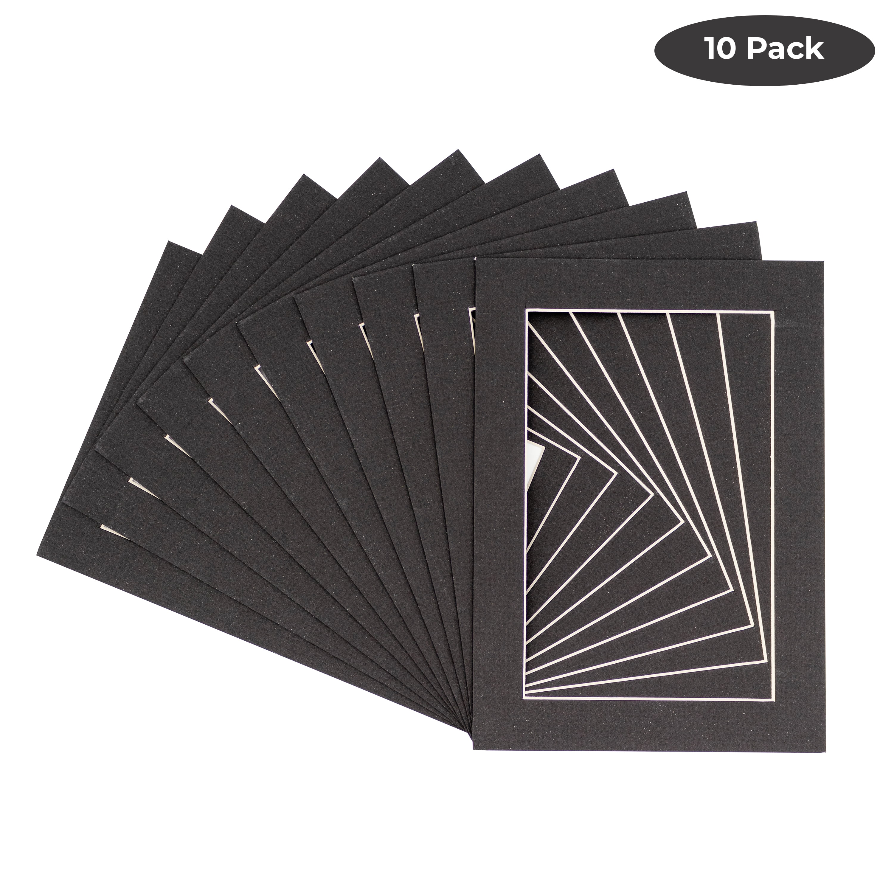 10 Pack Betus 8x10 White Picture Mats White Core Bevel Cut for 5x7 Pictures 