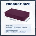 thumbnail image 2 of Uxcell Bar Stool Cover Rectangle, Stretch Washable Saddle Counter Vanity Barstool Slipcover Seat Cushion Protector with Elastic Band for Wooden Metal Bench Chair(Dark Purple, 2Pcs), 2 of 6