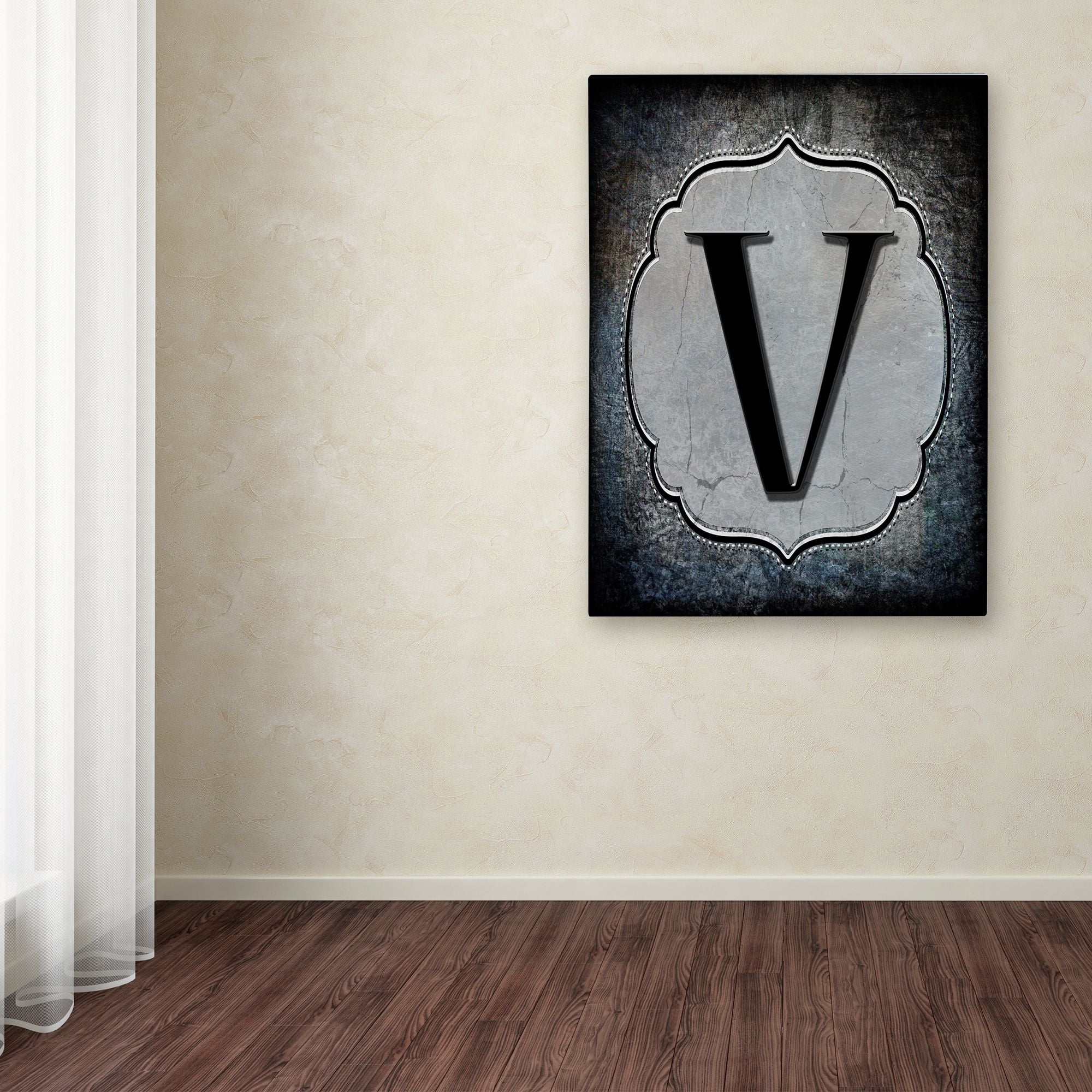 Trademark Fine Art 'Letter V' Canvas Art by LightBoxJournal