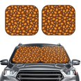 thumbnail image 2 of Kdxio Chicken Legs 1 Print 2-Piece Sun Shade Front Windshield - Foldable Car Front Window Sunshades for Most Sedans SUV Truck-Large, 2 of 6