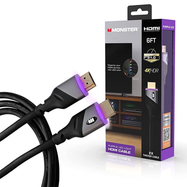 CABLE HDMI Monster 6FT MHV1-1026-PUR