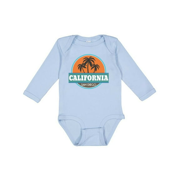 Inktastic San Diego California Boys or Girls Long Sleeve Baby Bodysuit
