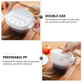 thumbnail image 4 of 2Pcs Office Steamed Rice Boxes Rice Bowls Microwave Oven Rice Boxes (White), 4 of 8