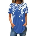 thumbnail image 2 of Otvok Ladies Tshirt,Summer Tops for Women Short Sleeve Round-Neck T-shirts Casual Loose Tunic Tops, 2 of 6