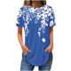 thumbnail image 1 of Blusas de Manga Corta para Mujeres Vendidas Cuello Redondo Casual, Top de Algodón de Imitación para el Hogar Y el Uso Diario, 1 of 3
