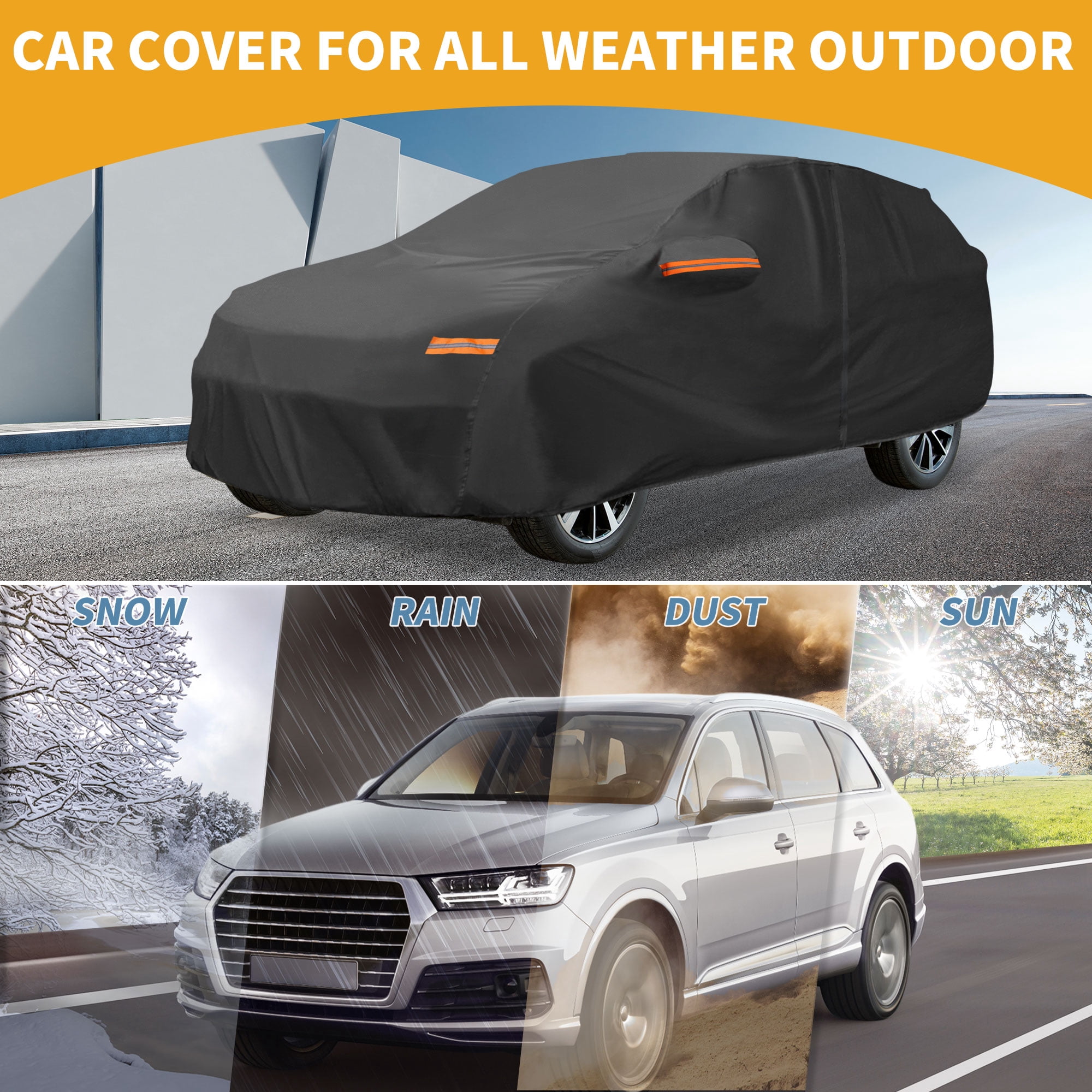 Unique Bargains Durable Waterproof Car Cover Black ["for Ford Escape"]