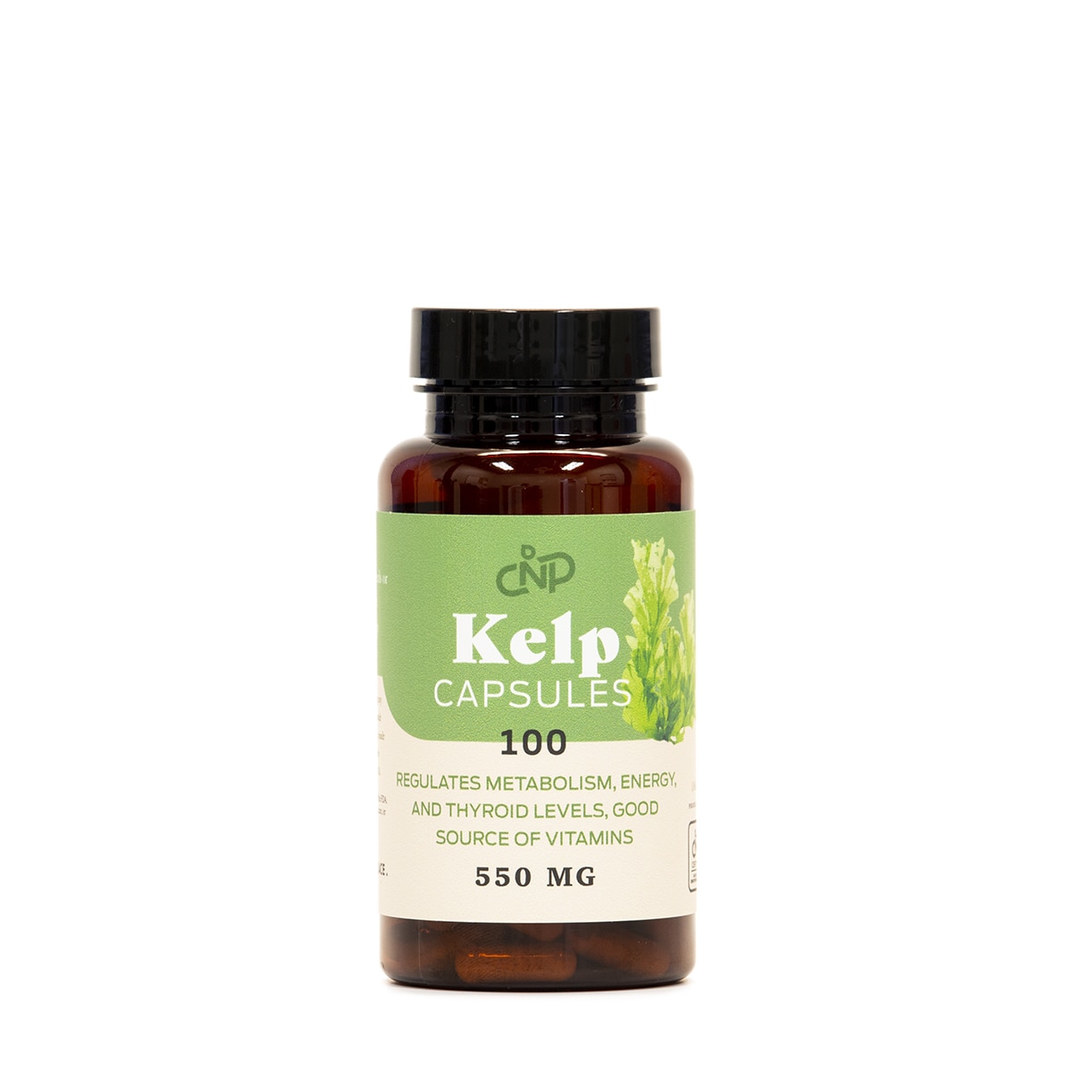 Raw Sea Kelp Powder Supplement 550mg Capsules 100 Pills Powdered Raw